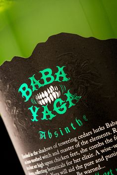 Baba Yaga Absinthe, for Arbutus Distillery #baba #packaging #illustration #absinthe #yaga