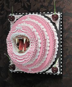 pink cake teeth