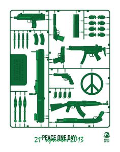 Peace Day #illustration #poster #graphic #gun #war #stencil #peace #army #day #peaceday