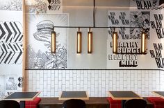 Fabio Ongarato Design | Grill'd #illustration #typography #graphic #interior #restaurant #placemaking