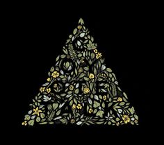 Post Canvas #leaf #geometric #shirt #illustration #triangle #music #type #typography