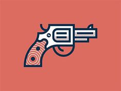 Dribbble - Thus Always to Tyrants by Bobby McKenna #gun #illustration #pistol