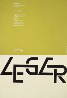 Poster Leger Van Abbemuseum 1957 | Flickr - Photo Sharing! #1957 #crouwel #poster #wim #leger