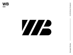 WB Monogram by Michal Tomašovič #monogram #logo #lettermark #design