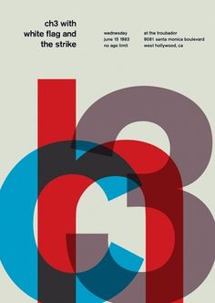 channel 3 at the troubador, 1983 - swissted #punk #swiss #design #minimalism #posters