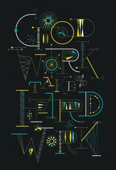 Brent Couchman Design & Illustration - Play #lines #shapes #couchman #brent #custom #type #typography