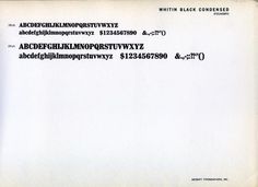 Whitin Black Condensed type specimen #type #specimen #typography
