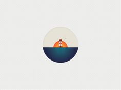 The Big Wide Word Icon set on Behance #ocean #sun #badge #iconset #icon #illustrator #lighthouse #texture #pin #shape #boat