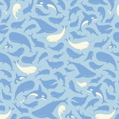 Patterns on Behance #ocean #pattern #whale #dolphin #sea #blue