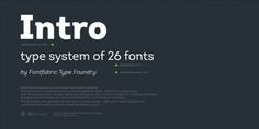 Intro™ - Webfont & Desktop font « MyFonts #fonts #font #intro #type #typography