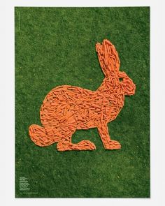 Magpie Studio #carrot #bunny #orange #poster #rabbit #green