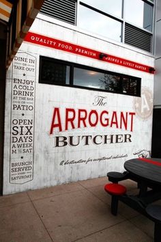 FFFFOUND! #butcher #red #mural #branding #restaurant #paint #wall #identity #hand #typography