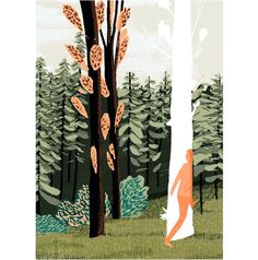 Paragraphs Robert Frank Hunter #forest #illustration #trees