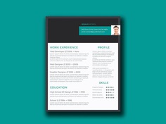 Free Resume Template with Stylish Header