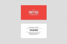 Party Pass on Branding Served #card #business