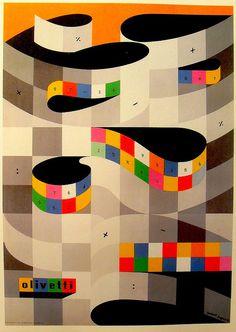 Herbert Bayer Olivetti ad #primary #design #graphic #color #advertising #poster