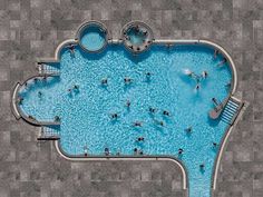 Surreal and Abstract Aerial Images of Swimming Pools by Stephan Zirwes