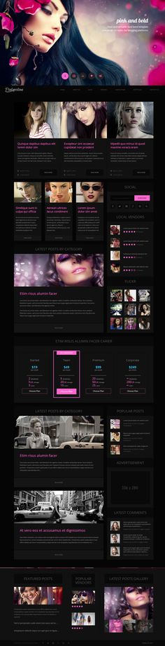 pink, concept, website, fashion, dark, layout, magazine, web design #pink #design #website #concept #web #fashion #layout #dark #magazine