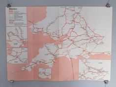 WANKEN - The Blog of Shelby White » 1968 British Railway Passenger Network map #map #1960s #vintage #british rail