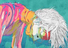 SLUGS & SHERBET - something & something else #vector #realism #illustration #surreal #rainbow