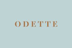 Odette by Dmowski & Co. #logo #logotype #mark