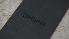 Helbers brand identity Helbers brandng luxury fashion london uk england only design studio mindsparkle mag business card corporate visual de