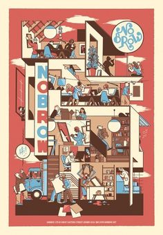 Nobrow – Jan Van Der Veken poster for Nobrow Catalogue #veken #flemish #ligne #van #der #comic #poster #jan #claire #nobrow