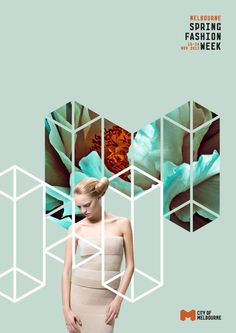 Melbourne Spring Fashion Week Concept & Guidelines on Behance #creative #white #sarita #walsh #city #design #guidelines #of #black #melbourne #identity #and #fashion #logo #3d #flowers