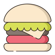 See more icon inspiration related to burger, menu, beef, food, food and restaurant, salad, french fries, junk food, sandwich, hamburger, fast food and cheese on Flaticon.