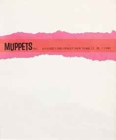 Muppet Music #muppets #letterhead #henson