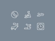 Kinetic Osteo Health Icons #massage #treatment #acupuncture #osteopath #clinic #icons #health
