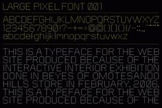 large_pixel_font_01.gif 1000×669 pixels #grid #typography