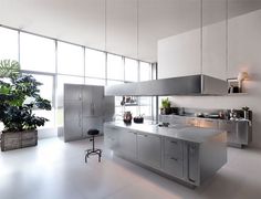 Stainless Steel Kitchen Design by Abimis - #kitchen, kitchen ideas, kitchen design, #furniture