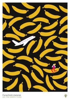 Baubauhaus. #illustration #airplane #bananas