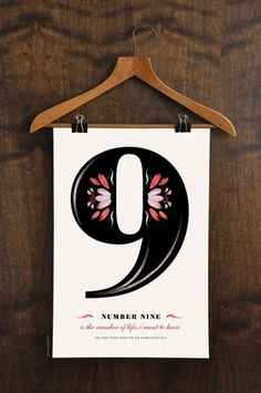 Pick a numberRosemaling style 13x19 Personalized by evajuliet #lettering
