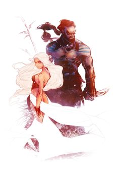 Daenerys and Drogo #of #song #illustration #if #fire #and #ice #game #oklahoma #thrones