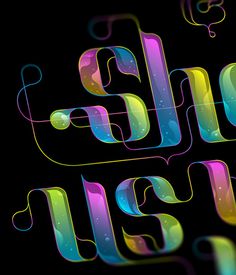 OFFF & Showusyourtype on Behance #lettering #showusyourtype #bubbles #color #black #iris #offf #type #typography