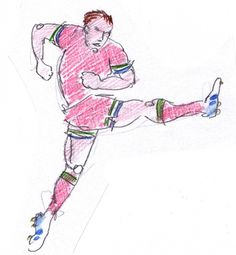 Specialmagazin #illustration #drawing #man #football #soccer #kick #character