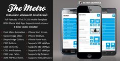 3 Mobile HTML Templates with Metro Style Design #mobile #metro