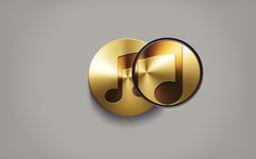 Gold Tunes on Behance #itunes #icon #golden #gold #music