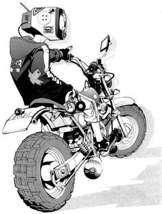 Designersgotoheaven.com DJ Plugman by Ito Ogure. #head #motorbike #tv