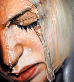 Faith is Torment | Art and Design Blog: Paintings by Linnea Strid #illustration #art #woman #painting #clean #water #droplets #bathe #hyper
