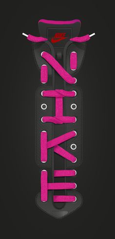 Nike laces lettering #lettering #sport #laces #black #shirt #baimu #nike #purple #type