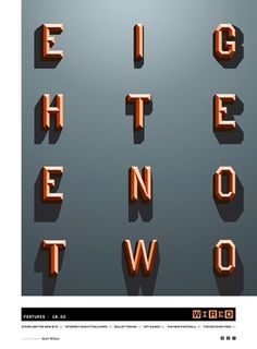 Wired Type Illustration « Studio8 Design #wired #typeface #magazine