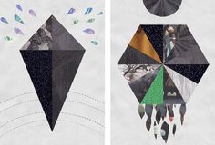 Malin Bergström : Polygons and holograms #illustration #collage
