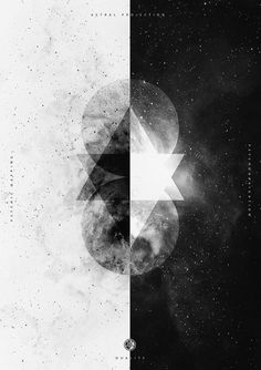 B&W on the Behance Network #white #space #black #stars #cosmos #buenos #and #nicolas #astral #lalli #aires