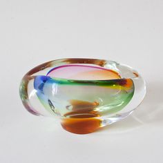 #ashtray #rainbow #vintage #glass