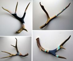 how rad are these? | { wit + delight } #gold #paint #antler #project