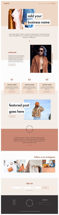 Thrive Squarespace Template