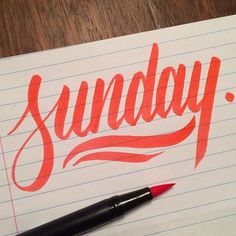 Sunday #calligraphy #lettering